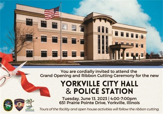 City Hall and Police Station Grand Opening/Ribbon Cutting – Tuesday, June 13th 4pm – 7pm