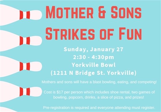 Mother and Sons Strikes of Fun January 27th 