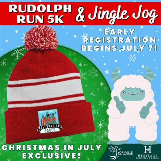 Celebrate Christmas in July with Yorkville's Rudolph Run 5k and Jingle Jog Family Fun Run!