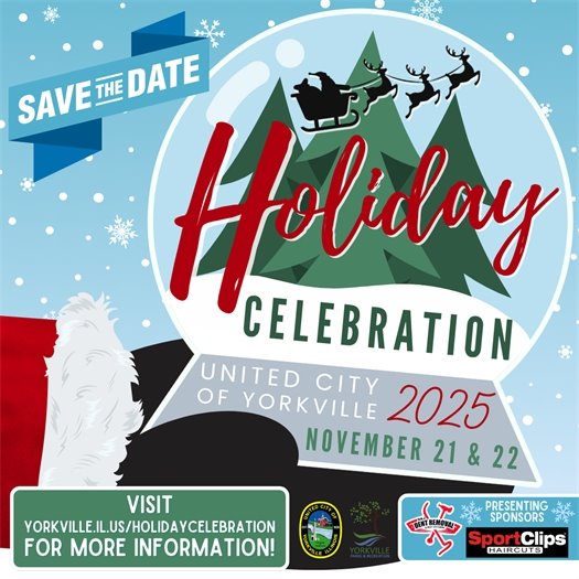 Save the Date for the United City of Yorkville Holiday Celebration on November 21 & 22!