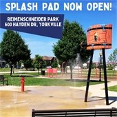 Splash Pad Open at Reimenschneider Park! (600 Hayden Dr, Yorkville)