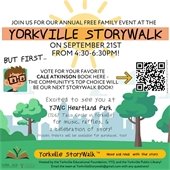 Yorkville StoryWalk Kick-Off - September 20 · 4:30-6:30pm – At the Jr. Women’s Club Park (1267 Taus Cir.)