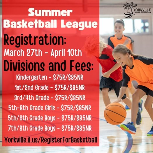 Youth Summer Basketball League Registration Now Open!