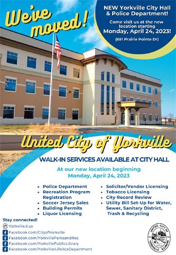 Come visit us at the new location (651 Prairie Pointe Drive) starting on Monday, April 24th! 