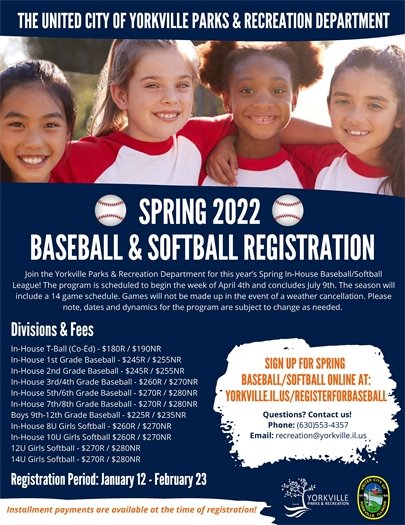 Baseball/Softball Registration Now Open