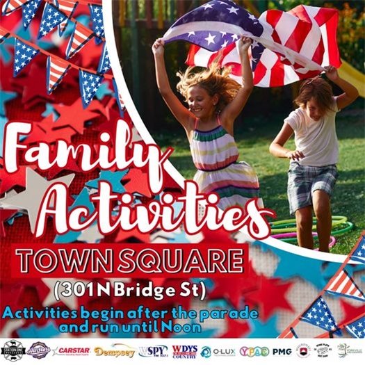 Family Fun at the Yorkville Independence Day Celebration! July 4th after the parade until Noon at Town Square Park (301 N. Bridge Street)!