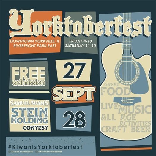 Kiwanis Yorktoberfest! September 27 & 28 at Riverfront Park East (131 E Hydraulic)