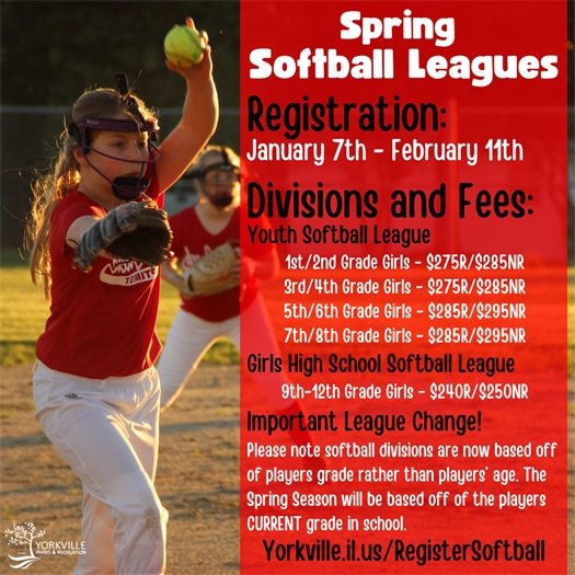 Save the Date for Spring Youth Soccer, Baseball, and Softball League Registration!