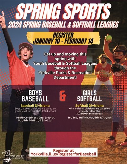 Registration Now Open for Youth In-House Recreation Baseball and Softball Leagues!