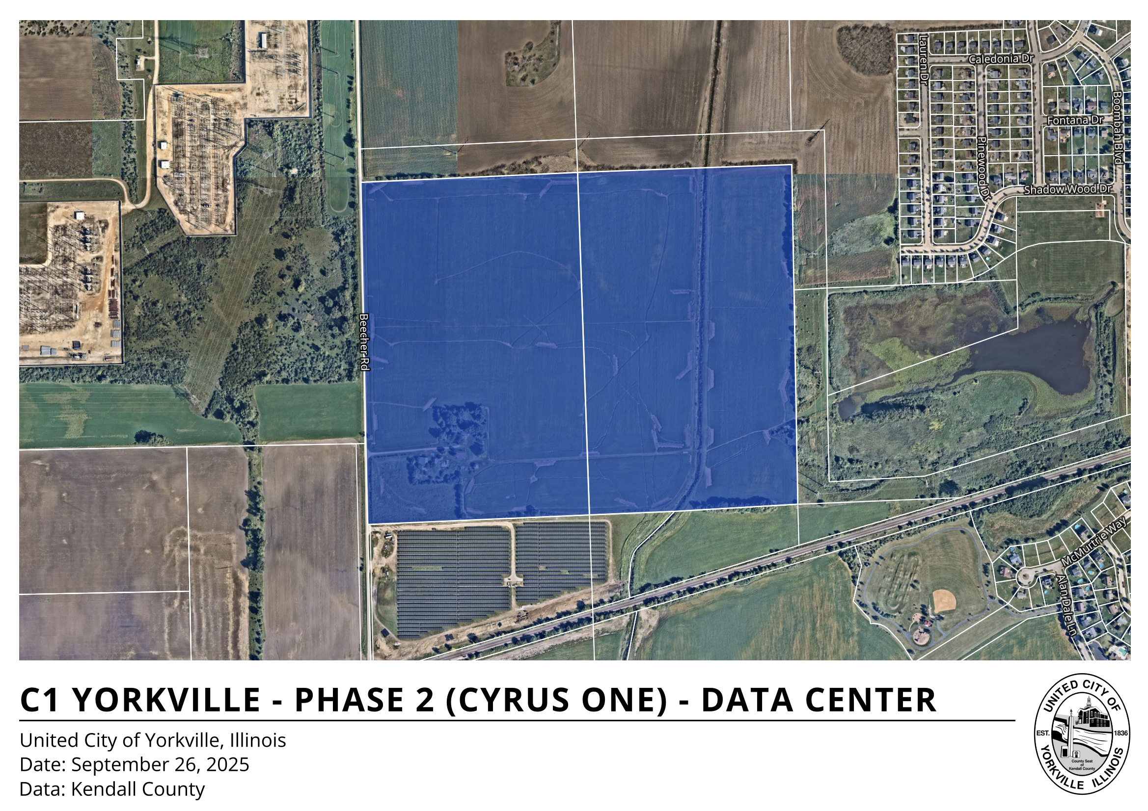 C1 Yorkville Phase 2 - Data Center Location Map 9.26.25